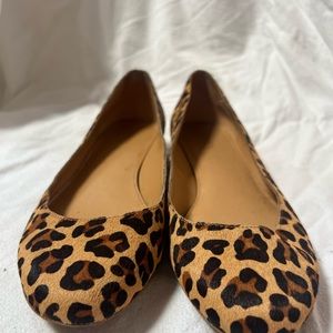 Size 9 J crew leopard flats